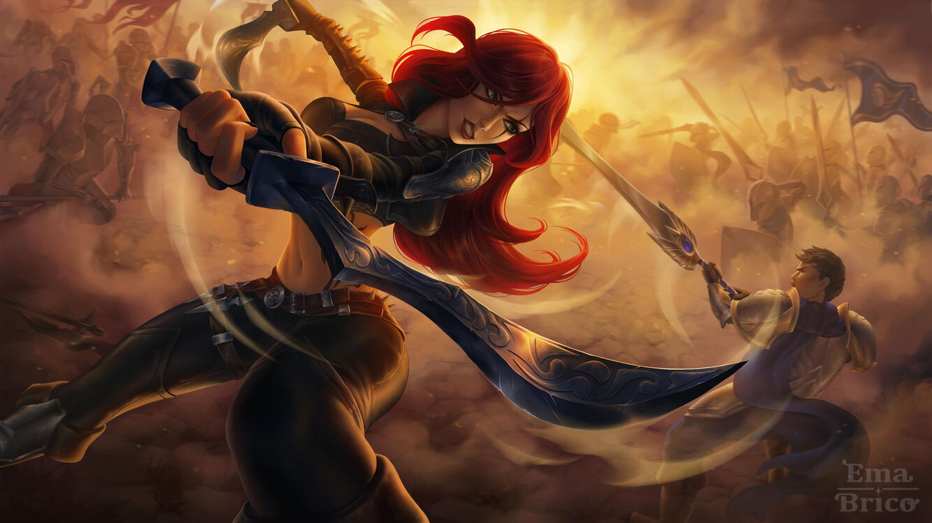 Katarina and Garen LoL Fan Art