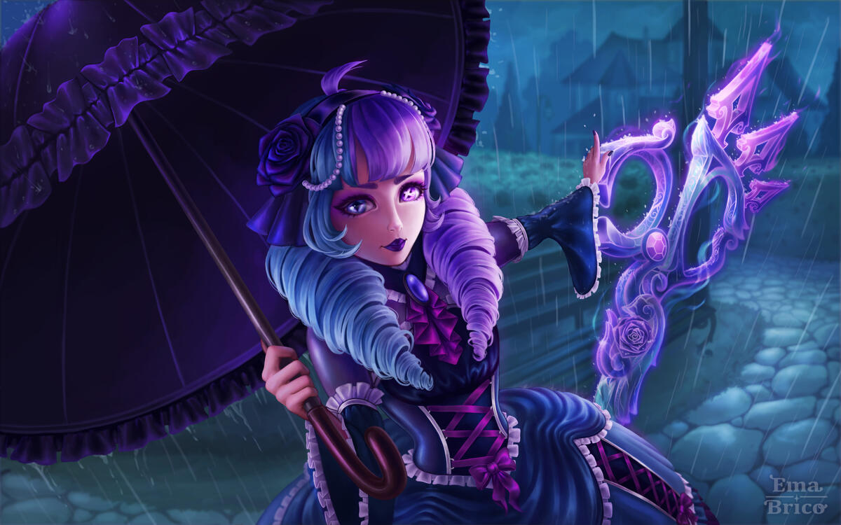 Goth Gwen LoL Fan Art