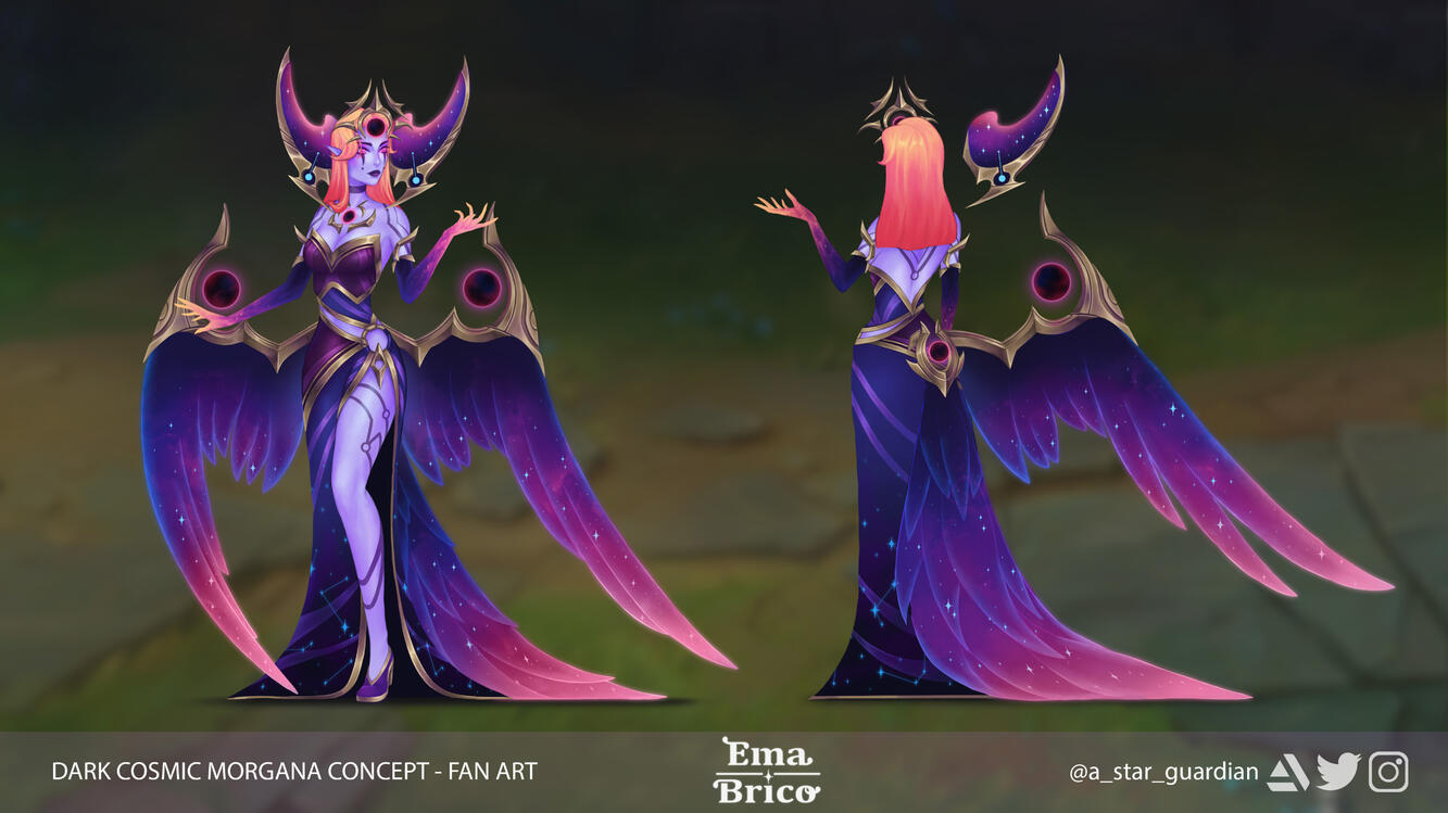 Dark Cosmic Morgana LoL Fan Art