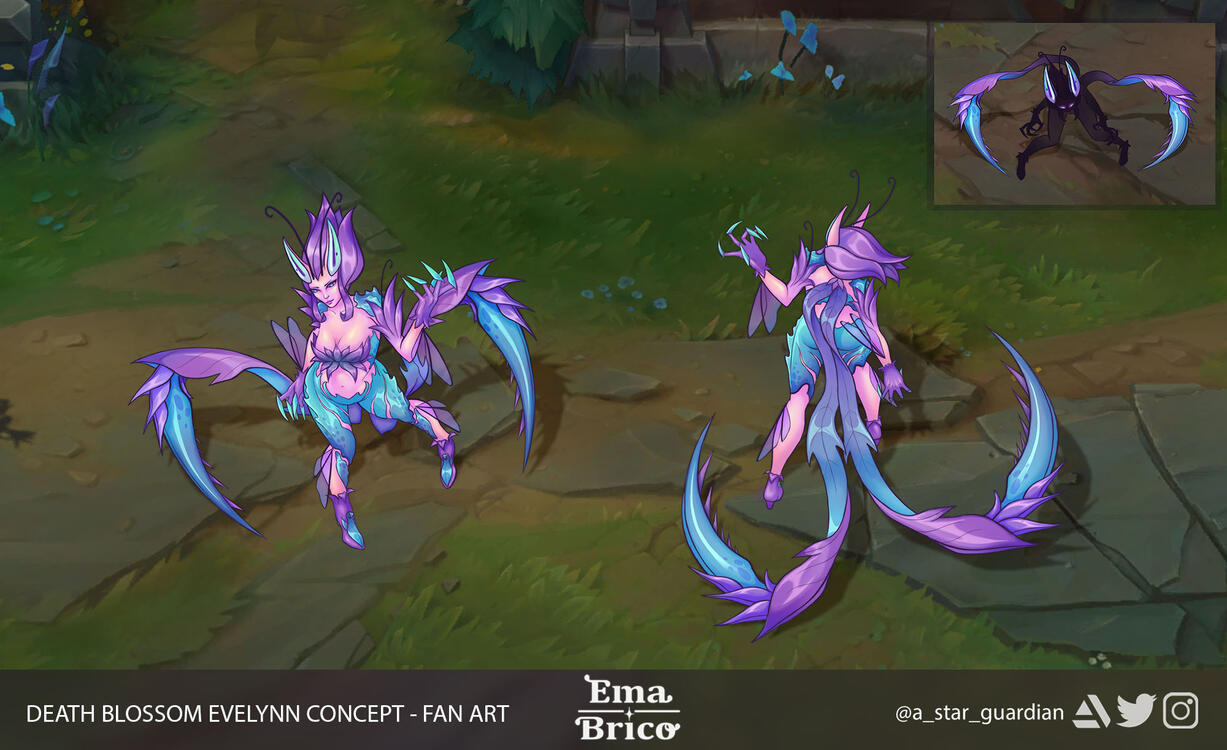 Death Blossom Evelynn LoL Fan Art