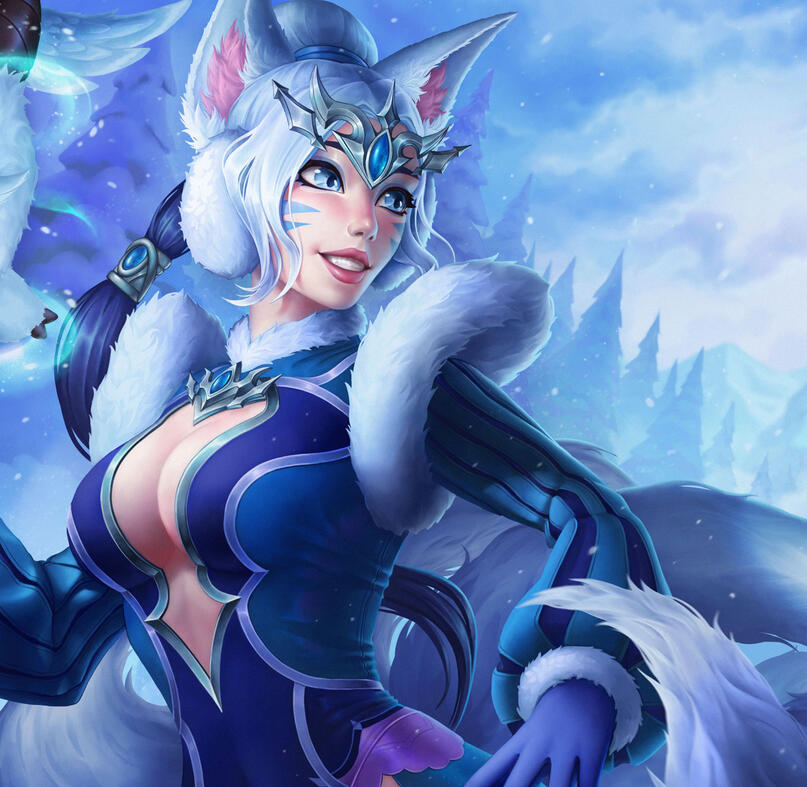 Winter Wonder Ahri LoL Fan Art