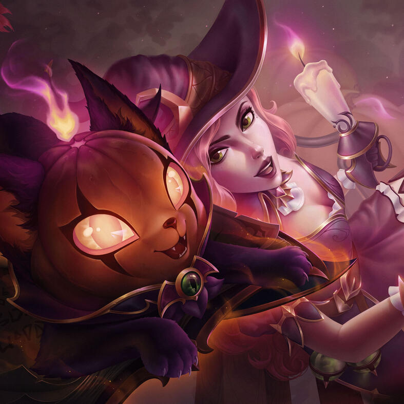 Bewitching Miss Fortune and Yuumi LoL Fan Art