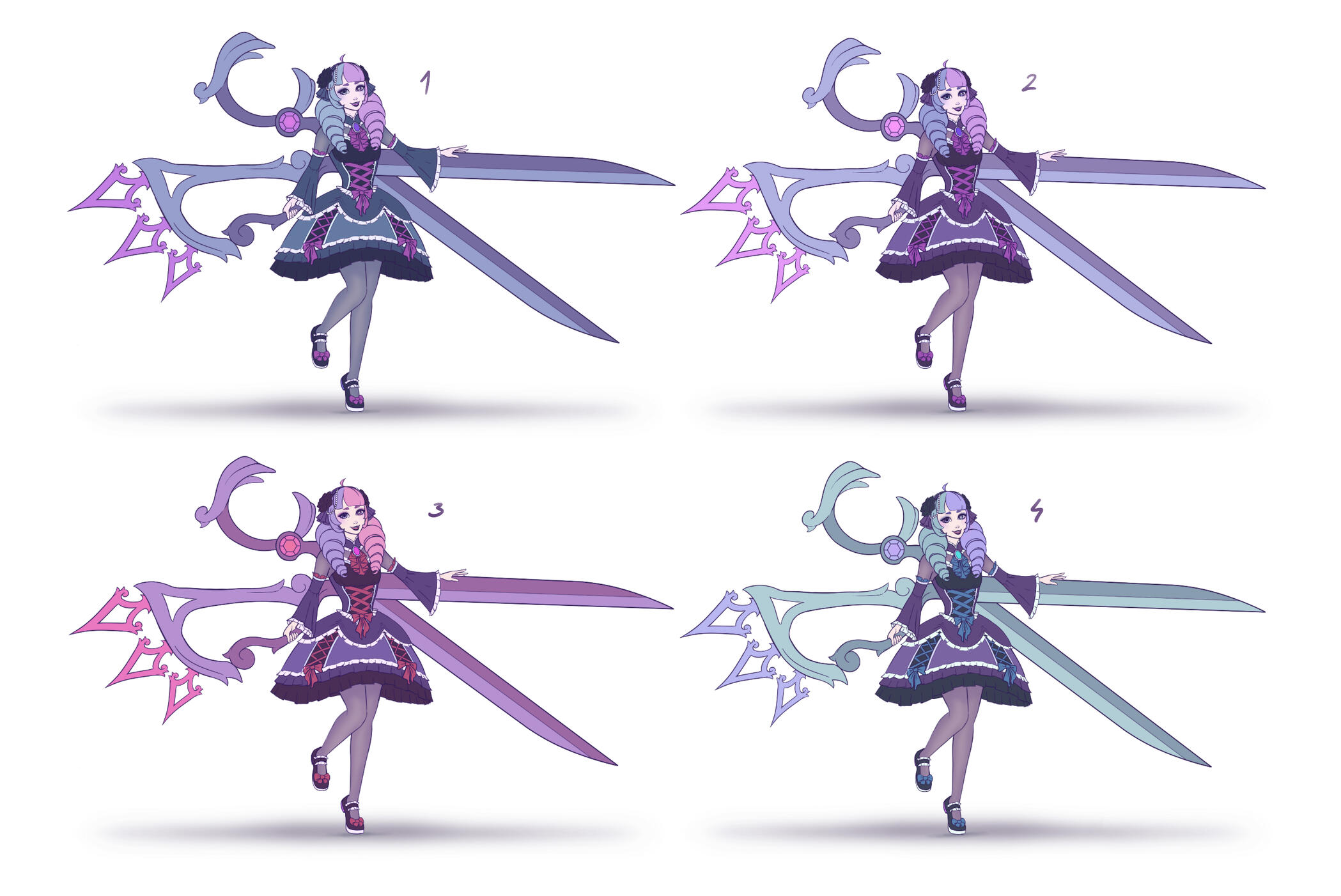 Some slight color variation tests, I already knew which colors I wanted at this point but I still wanted to test out some other similar options