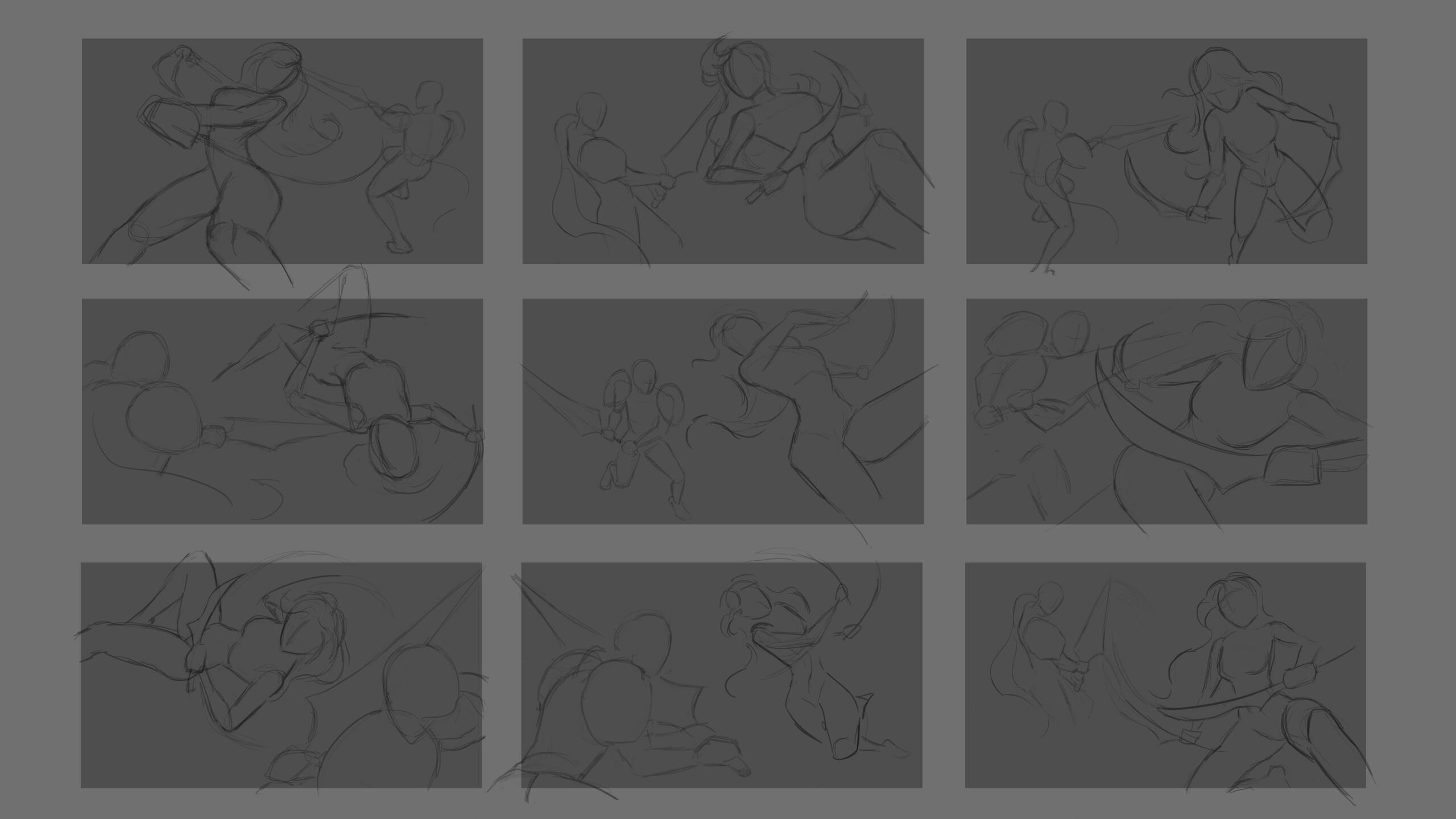 Thumbnails/ pose exploration